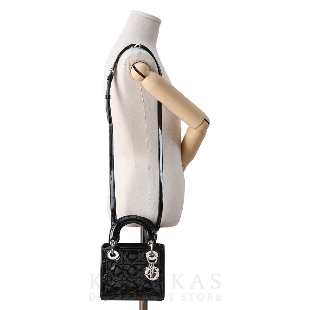 CHRISTIAN DIOR(USED)크리스찬디올 레이디디올 페이던트 미니 블랙